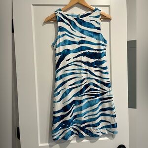 Tommy Bahama Blue and White Patterned Dress